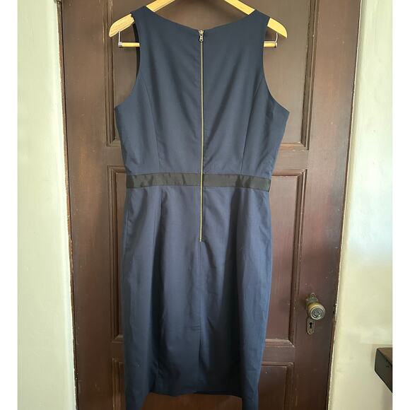 CLUB MONACO | Mavis Lightweight Wool Navy Blue Cocktail Dress Workwear  Size 12 - Picture 8 of 8